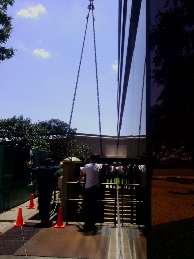 North Dallas Bank Chiller Lift Basement 